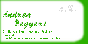 andrea megyeri business card